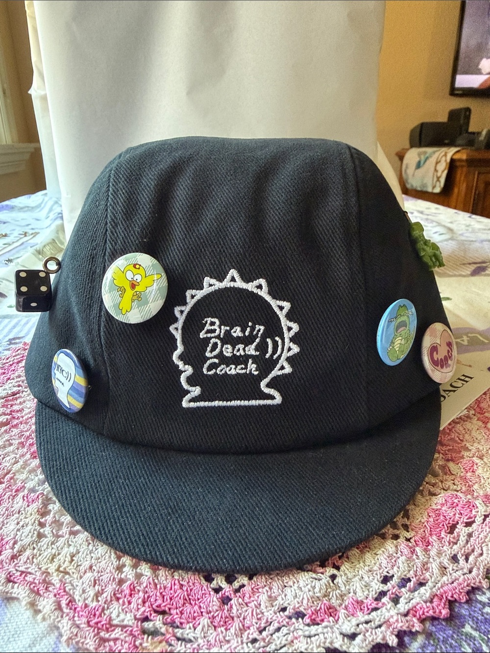 🧢🧠🧢 Coach Brain Dead Biker Pin Hat 🧢🧠🧢 NWT 🧢🧠🧢 - Picture 13 of 16